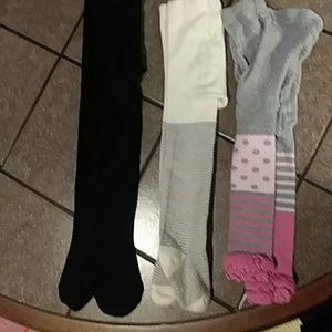 Bundle of three girl leggings sizes 12-18 months